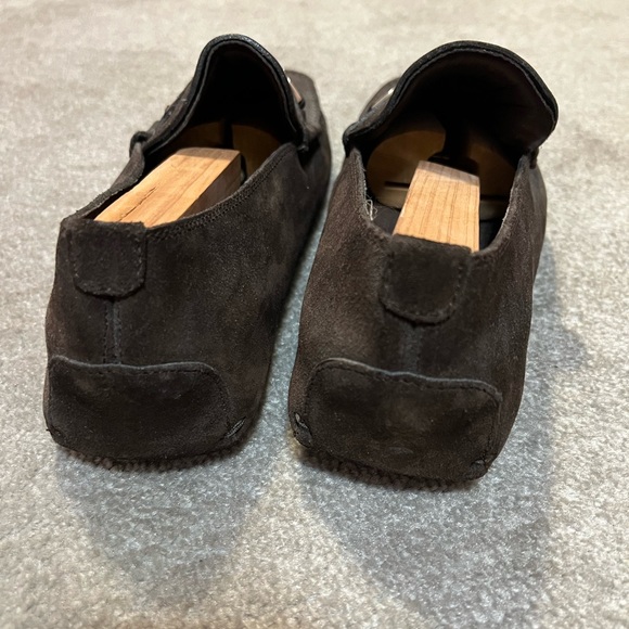Guccis Mens Brown Suede Horse bit Loafers - Picture 2 of 8